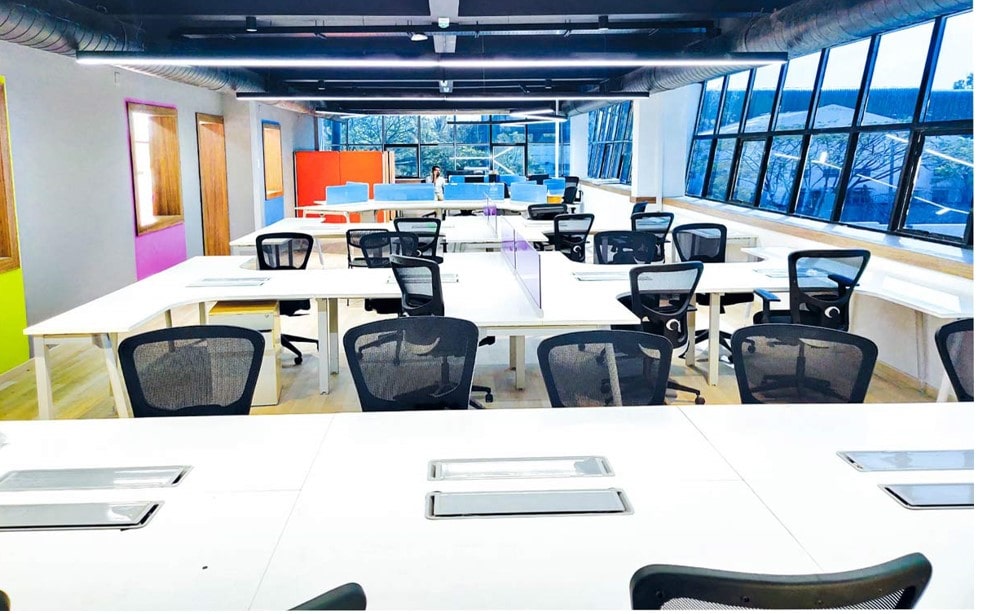 Coworking space with modern amenities